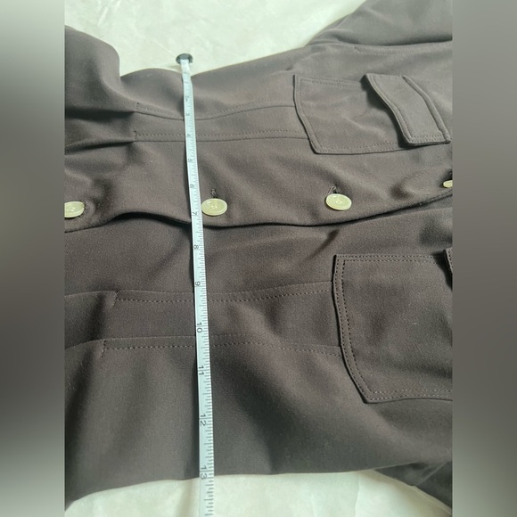 Snidel Long Sleeve All-In-One Straight Leg Belted Size 0 Brown Jumpsuit Romper - Picture 6 of 9